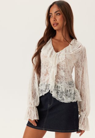 BUBBLEROOM Frill Lace Blouse Klær
