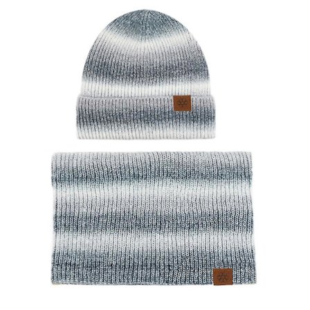 Vinterlue & Halsvarmersett - Varmt Strikket Lue & Halsvarmer