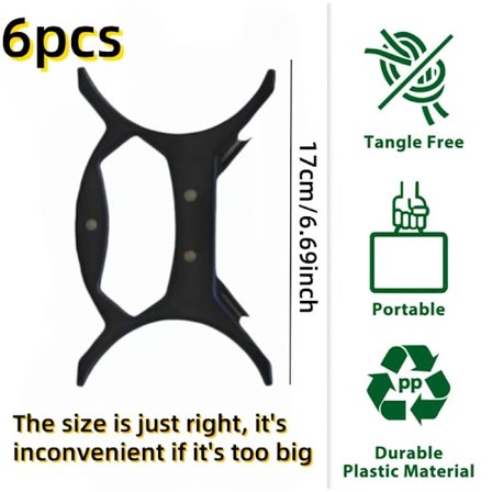 6 stk. Ledningsoppbevaringsspoler - Slitesterk plast, multifunksjonell organizer egnet for jul