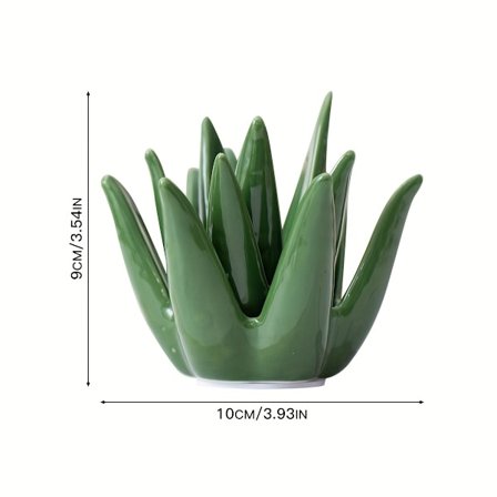 Sormusteline, säilytysastia sormuksille, koruille ja korvakoruille, kaktuksen ja aloe veran muotoinen.