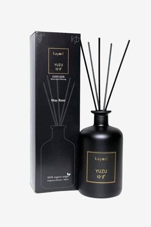 Kayori - Duftpinner - 500ml - Yuzu - Svart - Duftlys & duftpinner - Fra Homeroom