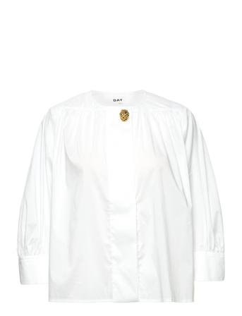 Reese - Clean Cotton Stretch Bluse Langermet Hvit Day Birger Et Mikkelsen