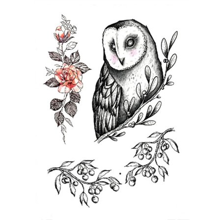 Fashion Tattoo Sticker Temporary Black Roses Design Full Flower Arm Big Fake Tattoo Sticker Body Art Decal Qinhai