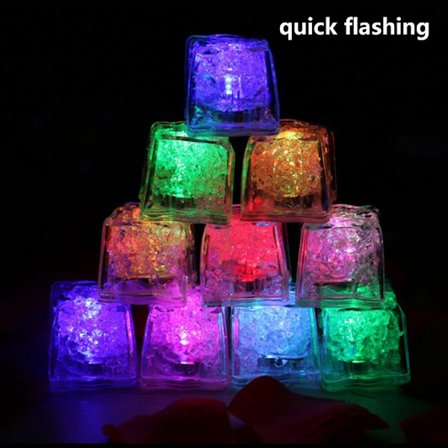 12:a LED-iskuber Glödande Party Ball Flash Light Luminous Neo