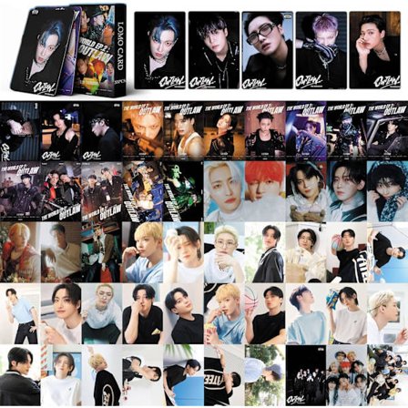 Kpop ATEEZ 55 kpl Ateez Group Lomo -korttia ATEEZ THE WORLD EP.2: OUTLAW Uusi albumi ATEEZ Postikortti Faneille Lahja