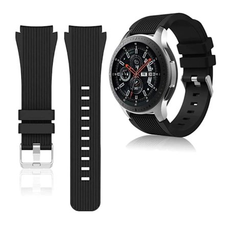 Silikonarmband för Samsung Galaxy Watch 22 mm Svart