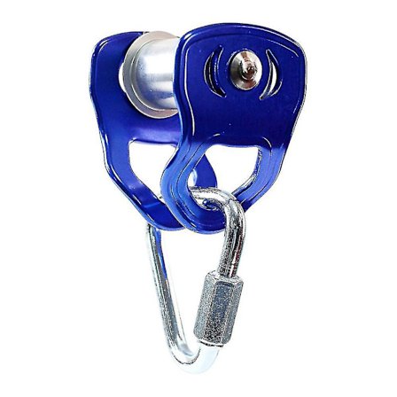 Hinderløype for barn, Zipline Sliding Slackline Tilbehør til din Warrior Obstacle Course(1stk, Blå)