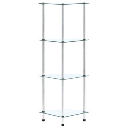 Vidaxl Hylla 4 Hyllplan Transparent 30x30x100 Cm Härdat Glas Transparent