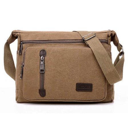 Herr Retro Canvas Messenger Bag Axelväska Crossbody Väska Multi Fickor Handväskor