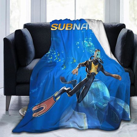 Subnautica Spel Omslag Filt Fleece Filt Lätt Anti-Noppande Flanell Super Mjuk Bekväm och Lyxig Säng Flanell Fleece Filt Pläd