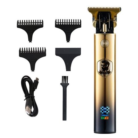 Profesjonell hårklipper for menn T-blad Trimmer og Grooming Kit Gold KLB