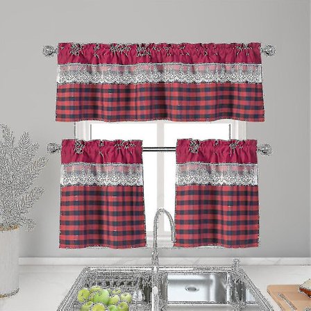 Kjøkkengardiner Dekor Vindusgardin Luksus Kafé Kappe Topp Draperinger-hs