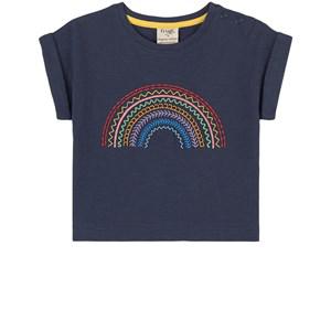 Kids - Frugi Navy Sophia Rainbow T-Shirt 5-6 years - Tops - 5-6 years - Navy