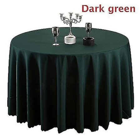 Rund bordsduk i polyester, grön, för bröllop, hotelldekoration, matbordsskydd