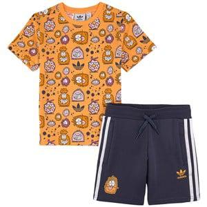 Kids - adidas Originals Orange adidas x Kevin Lyons T-shirt And Shorts Set 122 cm - Clothing sets - 122 cm - Orange