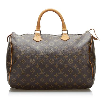 Louis Vuitton Vintage Monogram Speedy 35 Canvas Monogram Canvas France , Bruin , Dames , Maat: ONE Size Vintage Tassen