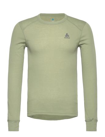 Odlo M Bl Top Crew Neck L/S Active Warm Eco Base Layer Tops Grønn Odlo*Betinget Tilbud