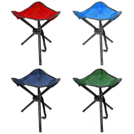 Fiskekrakk, campingstol, trebent krakk, opptil 110 kg inkludert bærestropp og borrelås