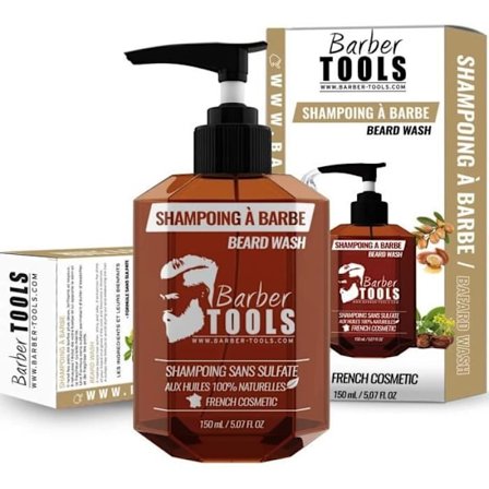 Skæg- og hårshampoo - BARBER TOOLS - 150ml - Uden sulfater - Arganolie - Jojobaolie