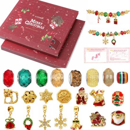 Juleoverraskelse Blind Box Armbånd Julekalender 24 Dages Nedtælling Gaveæske 6
