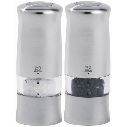 Peugeot Zeli Duo Elektriske Salt & Pepperkverner 14 cm Sølv' - 'Rustfritt stål