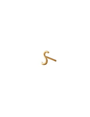 Design Letters Earring Studs Archetypes, A-Z - Gold - H:7.5MM