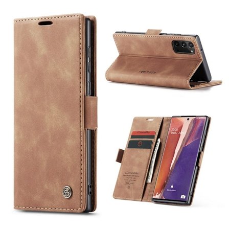 CaseMe vintage Samsung Galaxy Note 20 fodral - Brun