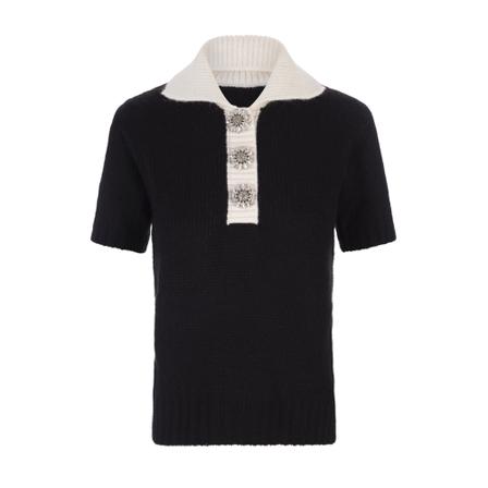 RED Valentino Strik Sort, Dame Polo
