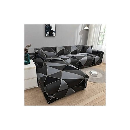 Stretch hjørnesofatrekk L-formet sofatrekk, for 1/2/3/4 seters sofa (L-formet hjørnesofatrekk trenger å kjøpe to) (Farge: D, Størrelse: 1 plass (90-
