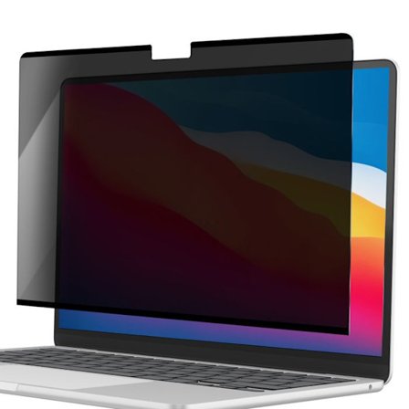 Tietosuojakalvo - MW - MacBook Air 13" - Pestävä - Uudelleenkäytettävä - Musta