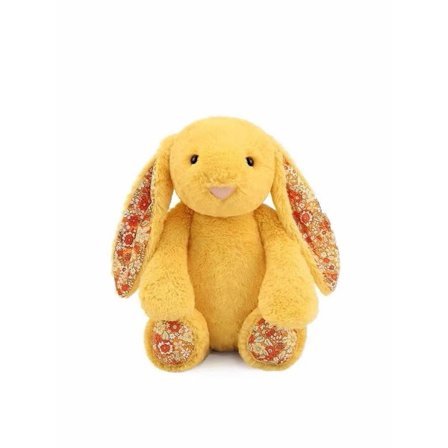 Jellycat Gul Blomstret Kanin Plyslegetøj Beroligende Dukke