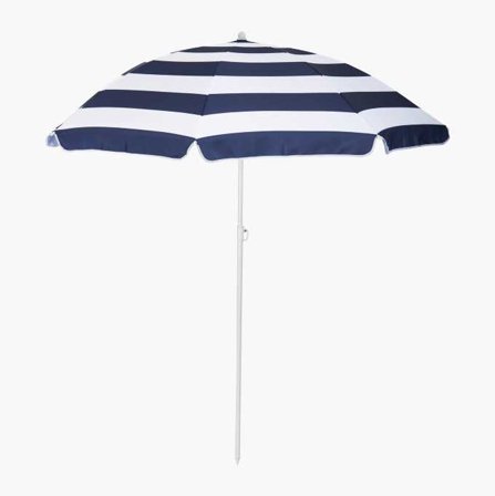 Strandparasoll blått/vitt
