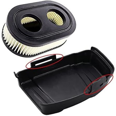 Luftfilterdeksel med luftfilter for Briggs & Stratton 650exi 675exi 675is erstatter 594575, 798452 (2 typer deksler for denne modellen, den har 2 