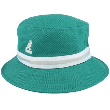 Kangol - Grøn bucket Hat - Stripe Lahinch Turf Green Bucket @ Hatstore