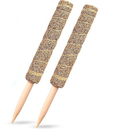 Plante Støttepinne - Mosstange Med Twist-Bånd For Plante Støtteutvidelse (2 stk, Brun)
