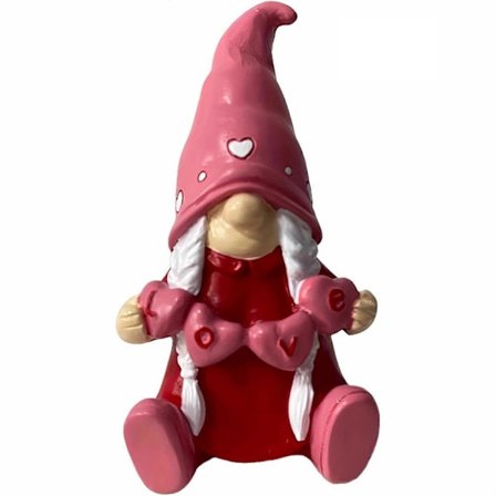 Valentinsdag Nisser Holder Hjerte Gave i Hænder Dukker til Kone Mand Par Kæreste Festival