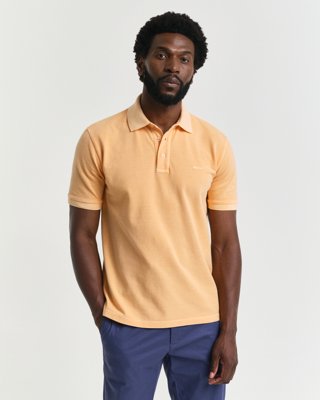 GANT - Solbleket piquéskjorte til herre peachy orange