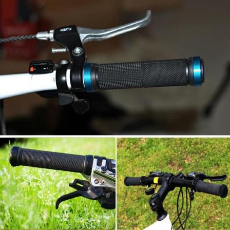 Black-BeiLan 2-delad cykelstyre dubbel lås gummi