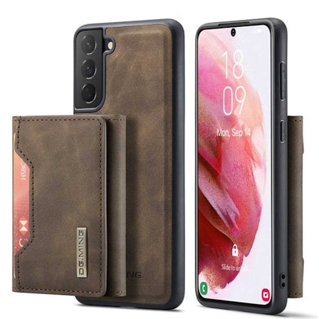 DG.MING 2 in 1 magneettinen korttipaikkakotelo Samsung Galaxy S23 ruskea