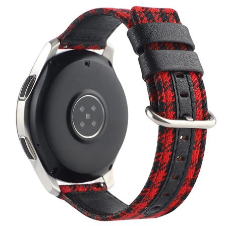 Nylon tyg läder klockarmband för Samsung Galaxy Watch 5 40mm/44mm /Watch 5 Pro 45mm, oval spänne