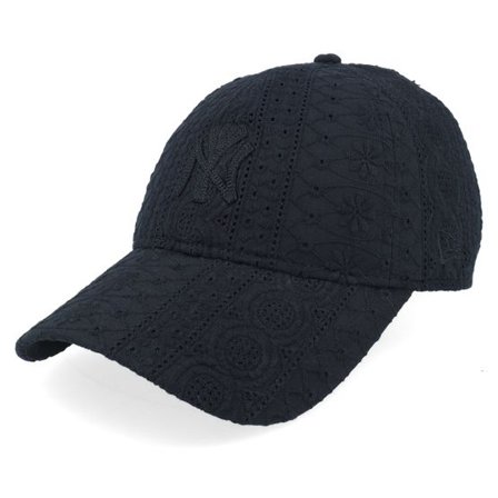 New Era - MLB Svart unconstructed Keps - New York Yankees Womens Broderie 9TWENTY Black Dad Cap @ Hatstore