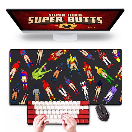 Musemåtte i gummi med personlige anime-tegneseriemotiver, skridsikker, vandtæt spillemusemåtte, computerbordmåtte CMP002B