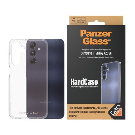 Panzer Transparent w. D3O Samsung Galaxy A25 5G HardCase PanzerGlass - High quality tempered glass screen protector