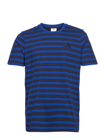 Essentials Stripey Embroidered Logo Tee Patterned Adidas Performance