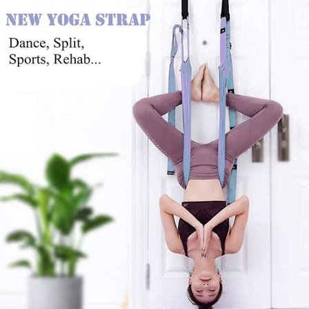 Midja, Rygg och Ben Stretch Band/Yoga Fitness Band, Benstretchningshjälp, Yoga Stretcher, Ryggböjning Split Inversion Band för Fitness, Dans