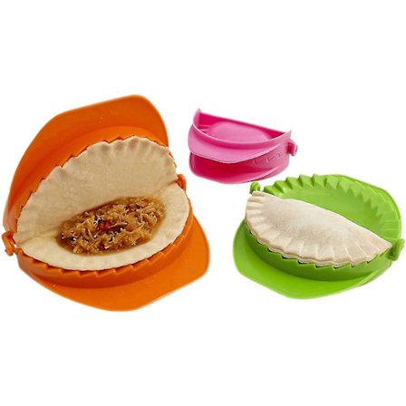 Taikinapuristinsetti, 3 osaa: Täydellinen dumplingseille, calzoneille, ravioleille, empanadoille, pirogeille ja piirakoille