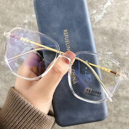 Anti-Blue Light Briller Oversized briller TRANSPARENT Transparent