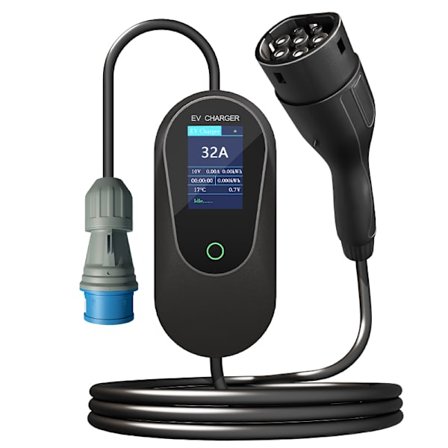 7KW EV-laddare Typ 2, 32A Bärbar EVSE, 5M