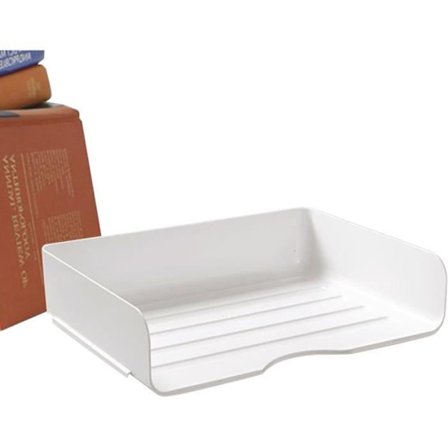 Halkfri papperskorg för skrivbord - Stapelbart förvaringsställ för A4-papper | Portabel pappersorganisatör med stor kapacitet