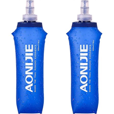 Mjuka Flaskor Vikbara Vattenflaskor TPU Vikbar Flask Sportvattenflaska för Hydration Pack - Perfekt för Löpning Vandring Cykling Klättring